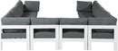 Nizuc - Outdoor Patio 10 Piece Modular Sectional With White Frame