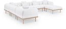 Laguna - 7 Piece Resilient Water Resistant Fabric 142" Upholstered Outdoor Patio Modular Sectional