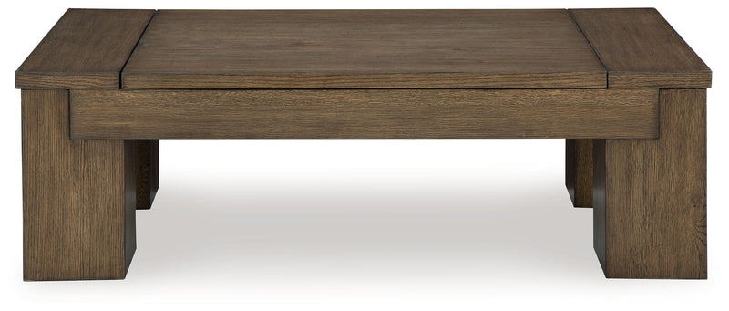 Rosswain - Lift Top Cocktail Table - Warm Brown