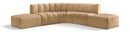 Arc - Velvet 6 Piece Corner Modular Sofa