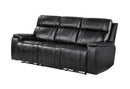 U8881 - Power Reclining Sofa With Armrest Cupholder, DDT With Watch Charger, Immerse Speaker With Subwoofer And Multi-Color LED - Black