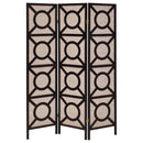 Vulcan - 3 Panel Room Divider Folding Shoji Screen - Cappuccino