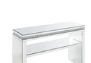 Noralie - 32" Sofa Table - Mirrored & Faux Diamonds