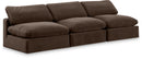 Comfy - Velvet Modular Armless Sofa 3 Seats