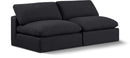Comfy - Linen Modular Armless Sofa 2 Seats