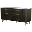 Clayten - Dresser - Marble Top & Espresso