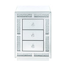 Mallika - Accent Table - Mirrored & Faux Crystals