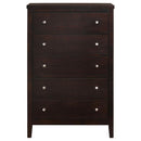 Carlton - 5-Drawer Bedroom Chest - Cappuccino