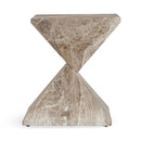 Adler - Outdoor Concrete Accent Table - Brown/Ivory