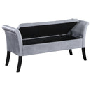 Farrah - Velvet Upholstered Rolled Arm Storage Bench