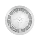 Noralie - 39" Wall Clock - Mirrored & Faux Diamonds
