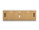 Camdill - XL TV Stand With Fireplace Option - Light Brown