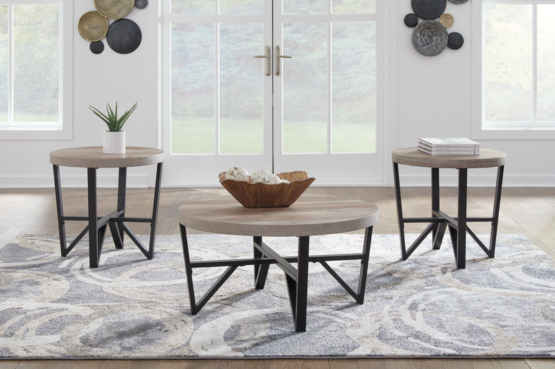 Deanlee - Occasional Table Set (Set of 3) - Grayish Brown / Black