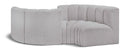 Arc - Boucle Fabric 4 Piece Curved Modular Sofa