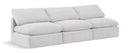 Indulge - Velvet 3 Seat Modular Armless Sofa