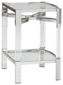 Chaseton - Accent Table - Clear / Silver Finish