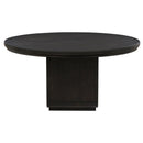 Leandro - 60" Round Dining Table - Burnished Black