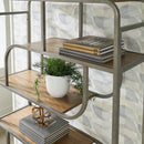 Jaddon - Bookcase - Brown / Antique Silver