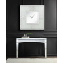 Noralie - Wall Clock With LED - Mirrored & Faux Diamonds