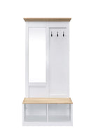 Melati - Hall Tree - Light Oak & White