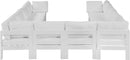 Nizuc - Outdoor Patio 10 Piece Modular Sectional With White Frame