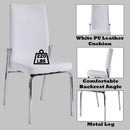Osias - Side Chair (Set of 2) - White Synthetic Leather & Chrome