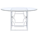 Starlight - Round Glass Top Metal Dining Table