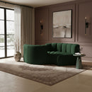 Arc - Boucle Fabric 4 Piece Curved Modular Sofa