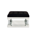 Noralie - Ottoman - Mirrored & Faux Diamonds
