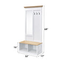 Melati - Hall Tree - Light Oak & White