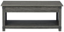 Freedan - Rect Lift Top Cocktail Table - Grayish Brown