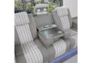 U8000 - 2 Piece Living Room Set (Power Console Reclining Loveseat With Power Headrest LED & Bluetooth Speaker, Power Reclining Sofa With Headrest DDT Table Reading Light & LED) - Gray