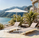 Fiji - Aluminum Patio Umbrella With Square White Base