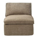 Almano - Modular Armless Chair - Light Brown Chenille