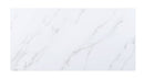 Caspian - Dining Table - White Printed Faux Marble Top & Black