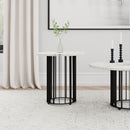 Haven - Round Genuine White Marble Top Table