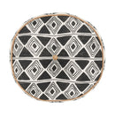 Nubia - 18" Round Pillow - Black / White