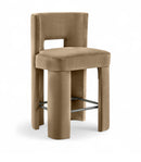 Zuno - Velvet Performance Fabric Upholstered Counter Stool (Set of 2)