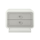 Allendale - Nightstand - Ivory & Latte High Gloss