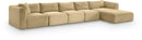 Shaggy - 5 Piece Modular Sectional With Chaise