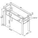 Dyer - 1-Shelf Rectangular Glass Top Table