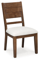 Kristiland - Dining Upholstered Side Chair 38"H (Set of 2) - Warm Brown