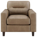Scotland - Faux Leather Upholstered Track Arm Chair