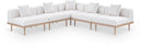 Laguna - 5 Piece 106.5" Upholstered Outdoor Patio Modular Sectional