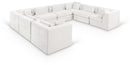Stellar - 8 Piece Chenille Fabric Upholstered Modular Sectional