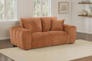 Burnett - Chenille Upholstered Wide Arm Loveseat