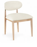 Riccio - Faux Leather Dining Side Chair (Set of 2) - Natural Frame