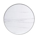 Abilene - Nesting Coffee Table Set - Marble Top & Brush Silver