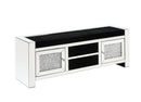 Noralie - 59" Bench With Storage - Mirrored & Faux Diamonds