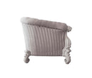 Versailles - Loveseat With 5 Pillows - Ivory Fabric & Bone White